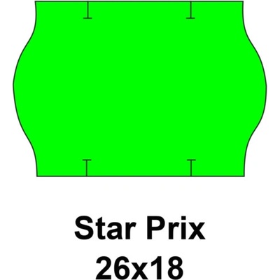 Cenovkové etikety Start Prix 26x18 zelené