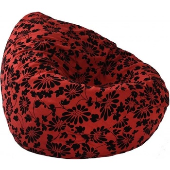 Image 1 of Pufrelax Калъф за пуф круша, 520л. , Nirvana Gigant - Poppy, (Не съдържа пълнеж), Гама Premium