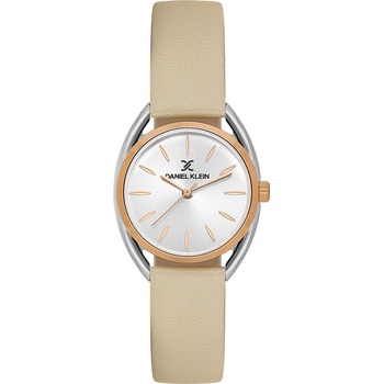 Daniel Klein DK. 1.14181-4 - дамски часовник, кварцов, 28 mm, сив, бежова кожа