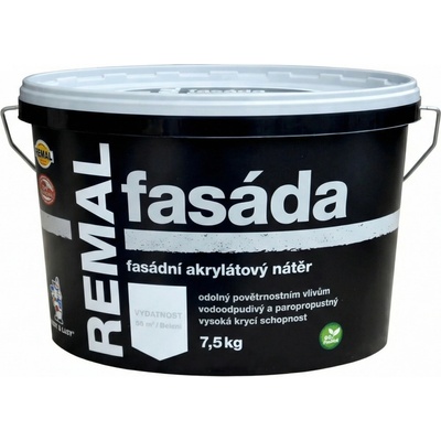 Barvy a laky Teluria Fasádní barva REMAL Akryl 1kg bílá – Sleviste.cz