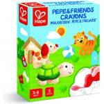 Hape Комплект цветни пастели Hape Пепе и приятели - 5 части (H6619)