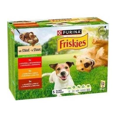Friskies dog Adult Multipack hovädzie kura jahňa v šťave 24 x 85 g