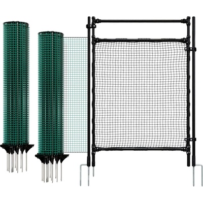 Mobilní oplocení na zahradu pro psy, slepice a drůbež, branka a nevodivé sítě FIX s výškou 80 cm