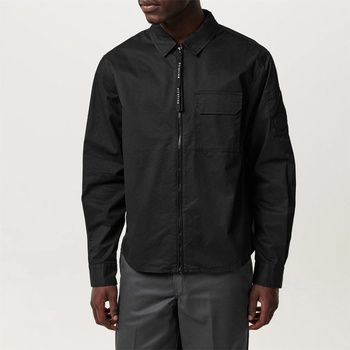 Image 1 of Firetrap Риза с дълъг ръкав Firetrap Men's Essential Cotton Long Sleeve Zip Overshirt - Black