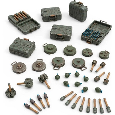 Green Stuff World WWII German Grenades 3D printed set - 43x - 3D tištěné 1:35
