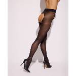 Obsessive Norless Era Crotchless Tights Black S/M