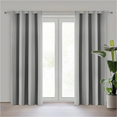 EUROFIRANY Zatemňujúci záves NERISA 140x250 cm strieborný