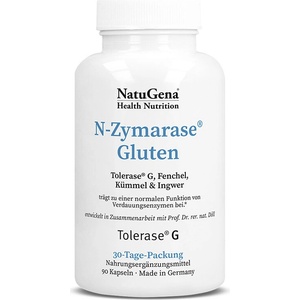 NatuGena N-Zymarase® Gluten (ензимен комплекс при глутенова непоносимост), 90 капсули (571513 (2018151) NTG)