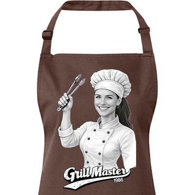 Bezvatriko.cz Dámská zástěra Grill master Army 29 Canvas Zástěra s laclem 3145