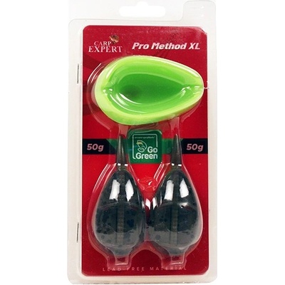 CARP EXPERT - Kŕmidlo PRE Method XL Go Green s formičkou 50 g 2 ks