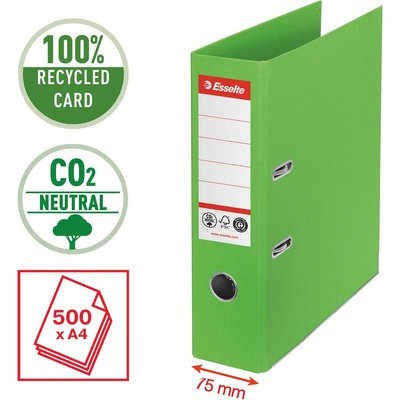 ESSELTE Pořadač pákový CO2 neutrální - A4 7,5 cm zelená