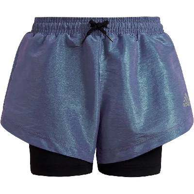 Къси панталони Adidas D Woven shorts - Purple (Violet Fusion / Easy Green / Black / Silver Met. )