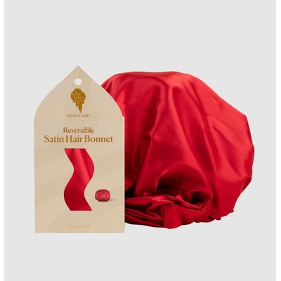 Bounce Curl Reversible Satin Hair Bonnet - oboustranná saténová čepice na spaní Barva: Red