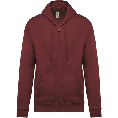 unisex mikina na zip Full vínová