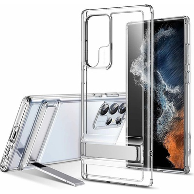 ESR Air Shield Boost Case - удароустойчив хибриден кейс с вградена поставка за Samsung Galaxy S22 Ultra (прозрачен)
