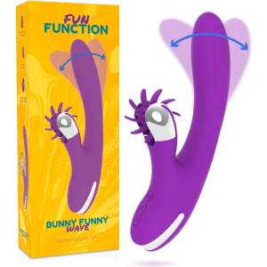  Вибратор с накланяща се глава и въртене, 24см. - Bunny Funny Wave (D-218168)