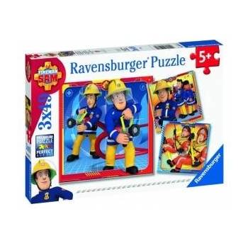 Ravensburger Puzzle 3x49 Strazak Alone to the rescue!