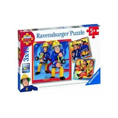 Ravensburger Puzzle 3x49 Strazak Alone to the rescue!
