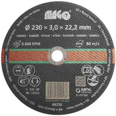 Magg Řezný kotouč na kámen 230 x 3,0 x 22,2 mm RS230