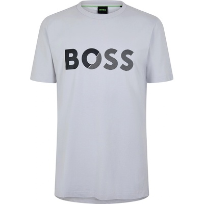 Boss Тениска Boss Men's Tape Logo Cotton T-Shirt - Lt Pas Grey 054