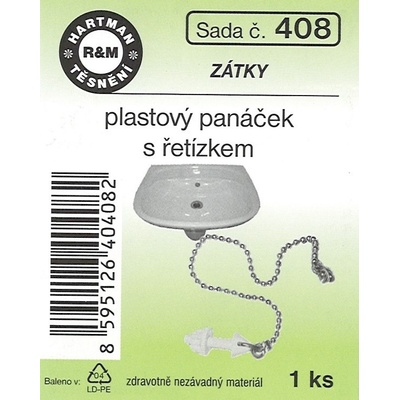 HARTMAN umyvadlový PH panáček s řetízkem, sada č. 408