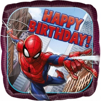 Amscan Fóliový balónek 18 SQR Spiderman Happy Birthday