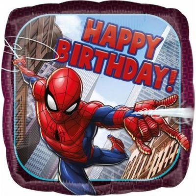 Amscan Fóliový balónek 18 SQR Spiderman Happy Birthday