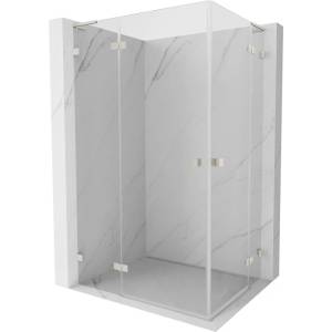 Mexen Lunar L Duo душ кабина с врата отваряща се наляво 115 x 95 см, прозрачна, четкан никел - 834L-115L-095P-97-00 (834L-115L-095P-97-00)