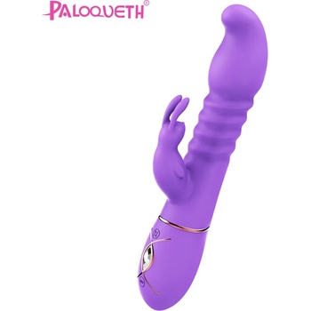 Image 1 of Paloqueth Thrusting & Vibrating Rabbit Vibrator Purple