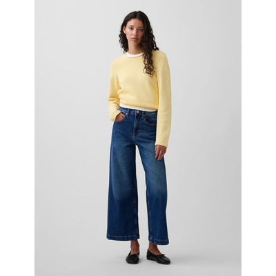 GAP Džínsy High Rise Ankle Tmavomodrá