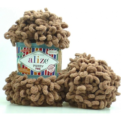 Alize příze Puffy Fine 329 Světle hnědá