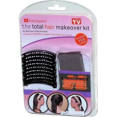 Čelenka a spona do vlasov Hairagami - Total hair makeover kit Varianta: SVĚTLE HNĚDÁ