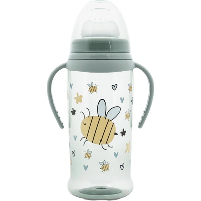 Lorelli Бебешко шише с мек накрайник Lorelli My Friend - 350 ml, Iceberg Green (10200640006)