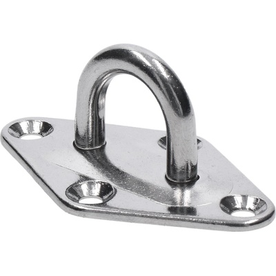 Nástenný úchyt lanka vzor diamant, oblúk 6 mm, brúsená 304