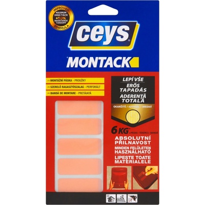 Ceys Montack Proužky pásky montážní 10 ks