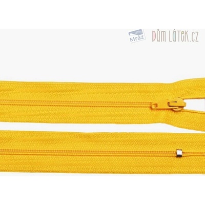 Zips špirálový 3mm nedeliteľný 10cm žltá