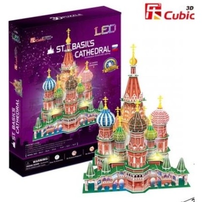 CubicFun Cubic Fun - Пъзел 3D St. Basil's Cathedral (Russia) 224ч. LED inside