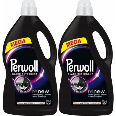 Perwoll Renew Black Color prací prostriedok na čiernu a farebnú bielizeň 2 x 3,75 l 150 PD
