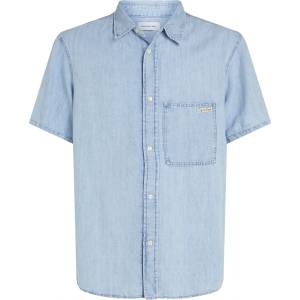 Calvin Klein Риза Calvin Klein Jeans Men's Short-Sleeve Plain Shirt - Denim Light
