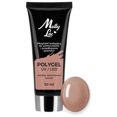 MollyLac Poly gel Hema/di-Hema free Li ght Brown 30 ml