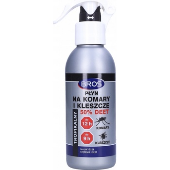 Bros Tekutina proti komárom a kliešťom 50% DEET 130 ml