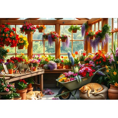 Alipson Puzzle - Puzzle Nap in the Greenhouse - 1 000 piese
