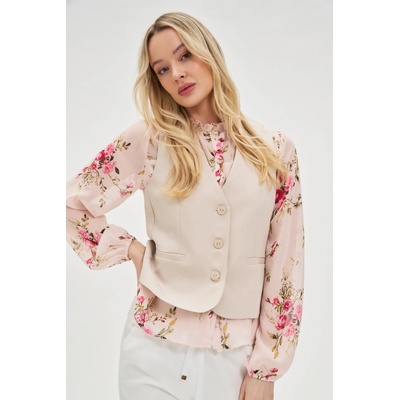 Moodo Елегантна бежова жилетка Moodo Moodo | Bezhov | ЖЕНИ | XS