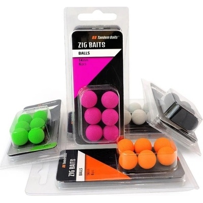 Tandem Baits Zig-Balls 14mm fluo ružová 6ks