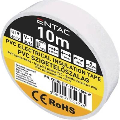 Entac Izolačná páska 19 mm x 10 m biela EIT-1319-10M-W