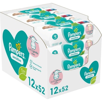 Pampers Мокри кърпички Pampers Sensitive - 12 x 52 броя (1100019522)