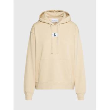 Calvin Klein Суичър Calvin Klein Jeans CKJ Woven Label Oversized Hoodie - Warm Sand