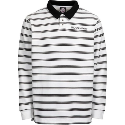 Independent mikina Bauhaus Stripe Polo Crew white Stripe white STRIPE