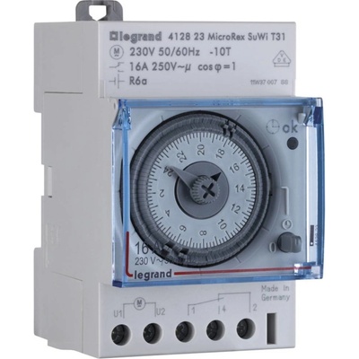 Legrand 412823 412823 časovač na DIN lištu, analógový , 4000 W; 412823