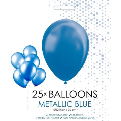 Fiesta Balónky metalická modrá Ø30cm